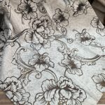 Tessuto dévoré per tendaggi moderno con fantasia a fiori